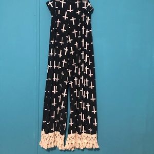 L & B cross pants with knit bottoms 2x TALL